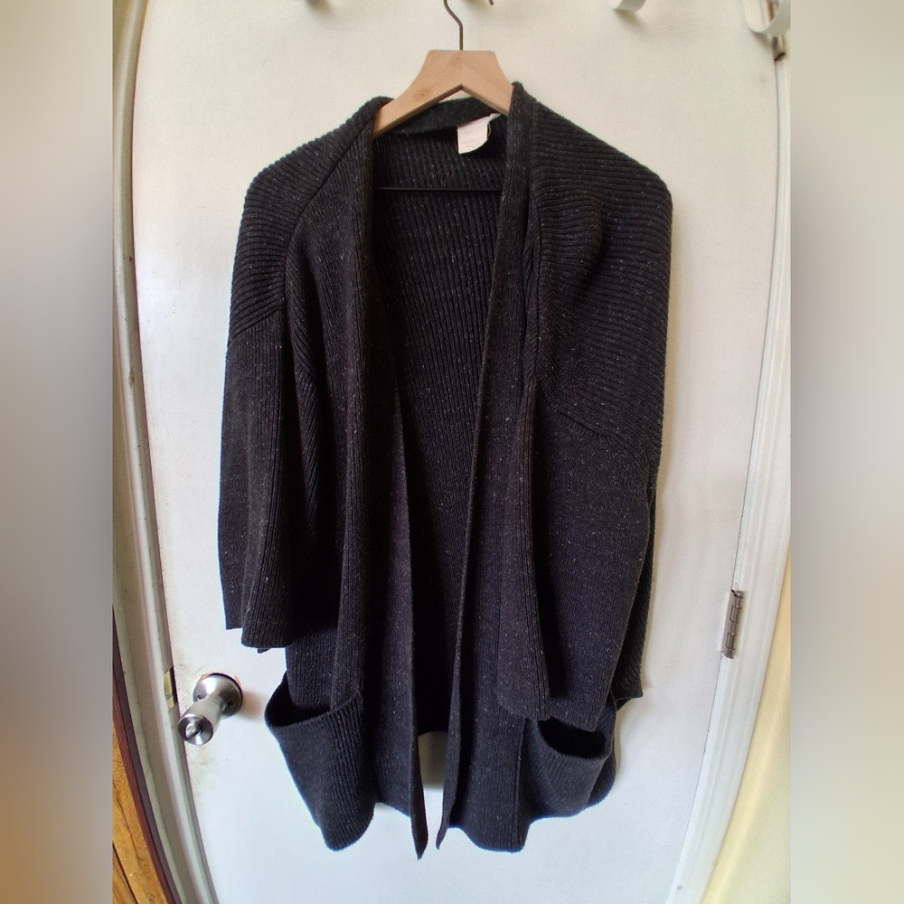 Coyuchi Dark Gray Open Cardigan